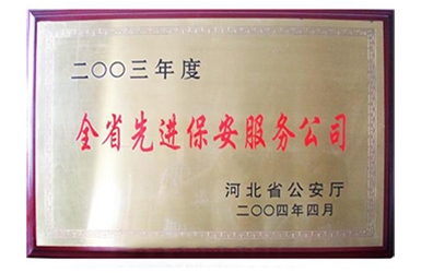 全省先进保安服务公司